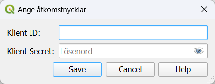 Dialog för att skapa OAuth 2-konfiguration